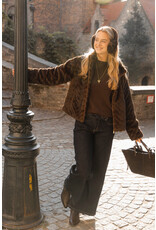 21Jewelz Fluffy jas met patroon - bruin