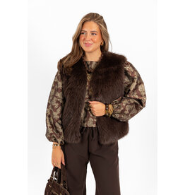 21Jewelz - The Label 21Jewelz | Fluffy Gilet - choco