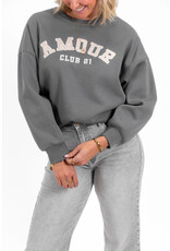 21Jewelz - The Label 21Jewelz | Sweater amour club 21 - grijs