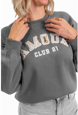 21Jewelz - The Label 21Jewelz | Sweater amour club 21 - grijs