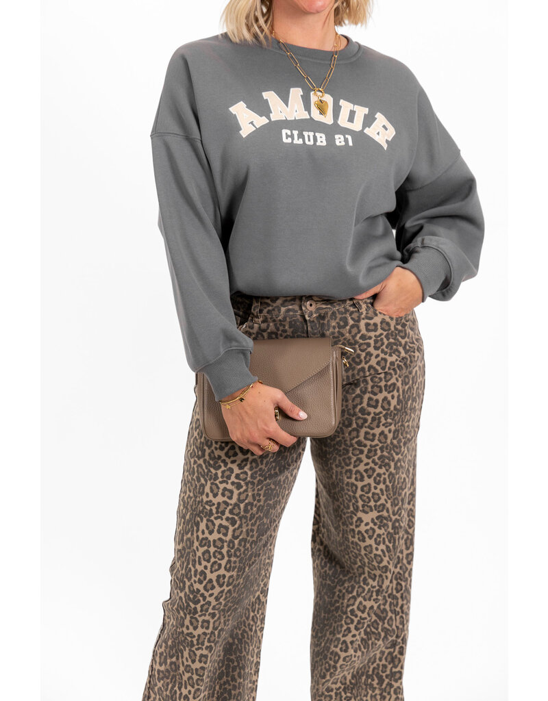 21Jewelz - The Label 21Jewelz | Sweater amour club 21 - grijs