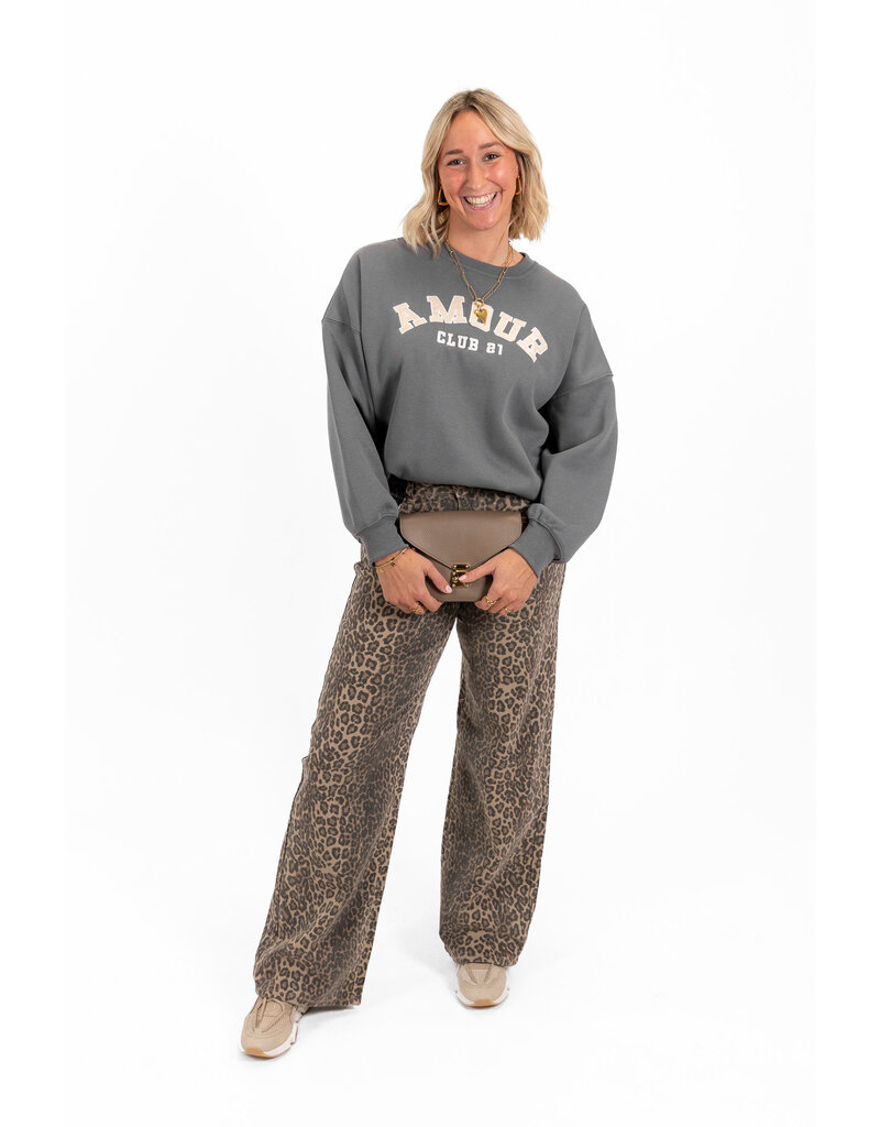 21Jewelz - The Label 21Jewelz | Sweater amour club 21 - grijs