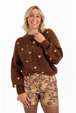 21Jewelz - The Label 21Jewelz | Trui Sterre - Bruin/Roze