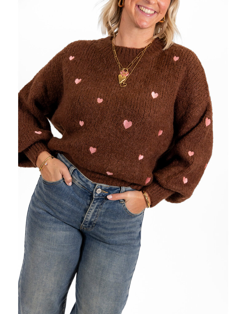 21Jewelz - The Label 21Jewelz | Trui Sterre - Bruin/Roze