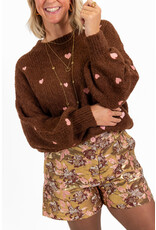 21Jewelz - The Label 21Jewelz | Trui Sterre - Bruin/Roze