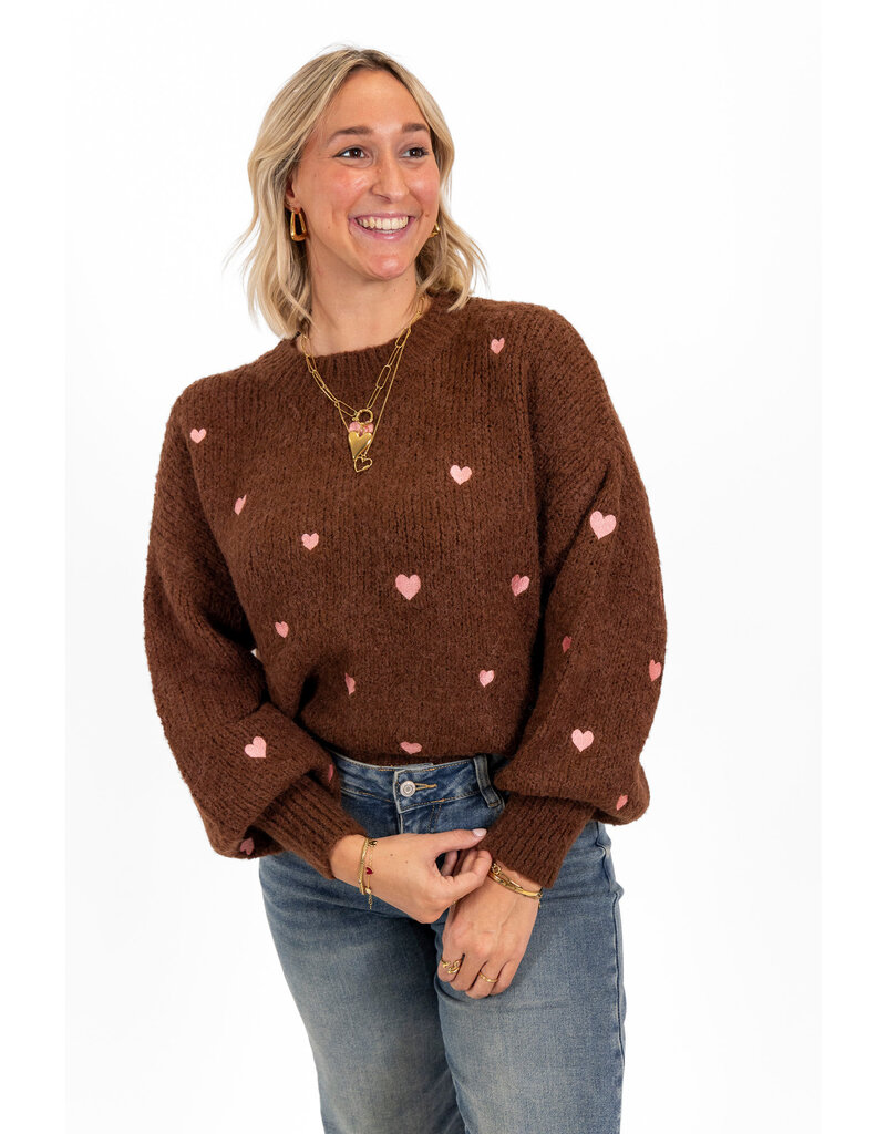 21Jewelz - The Label 21Jewelz | Trui Sterre - Bruin/Roze