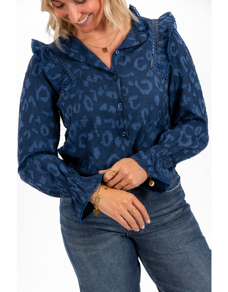 21Jewelz - The Label 21Jewelz | Blouse Britt - donkerblauw