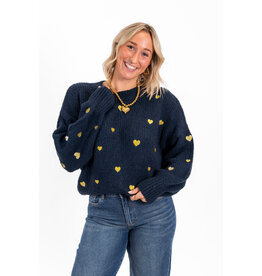 21Jewelz - The Label 21Jewelz | Trui Sterre - Navy/Goud