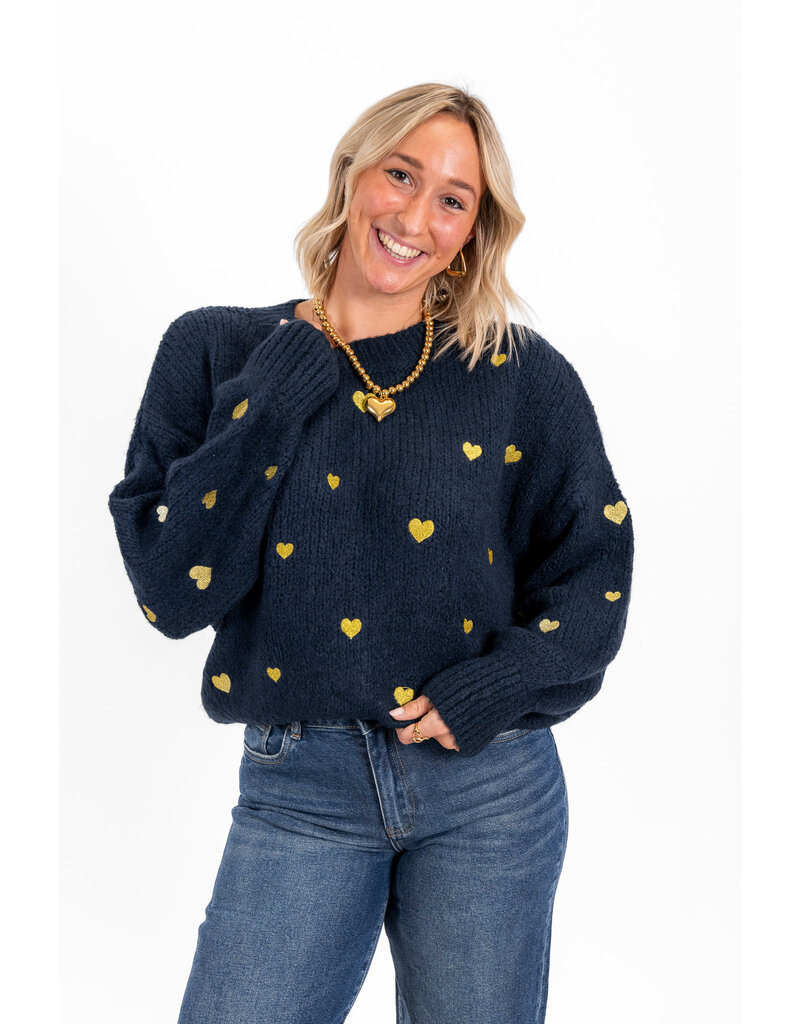 21Jewelz - The Label 21Jewelz | Trui Sterre - Navy/Goud
