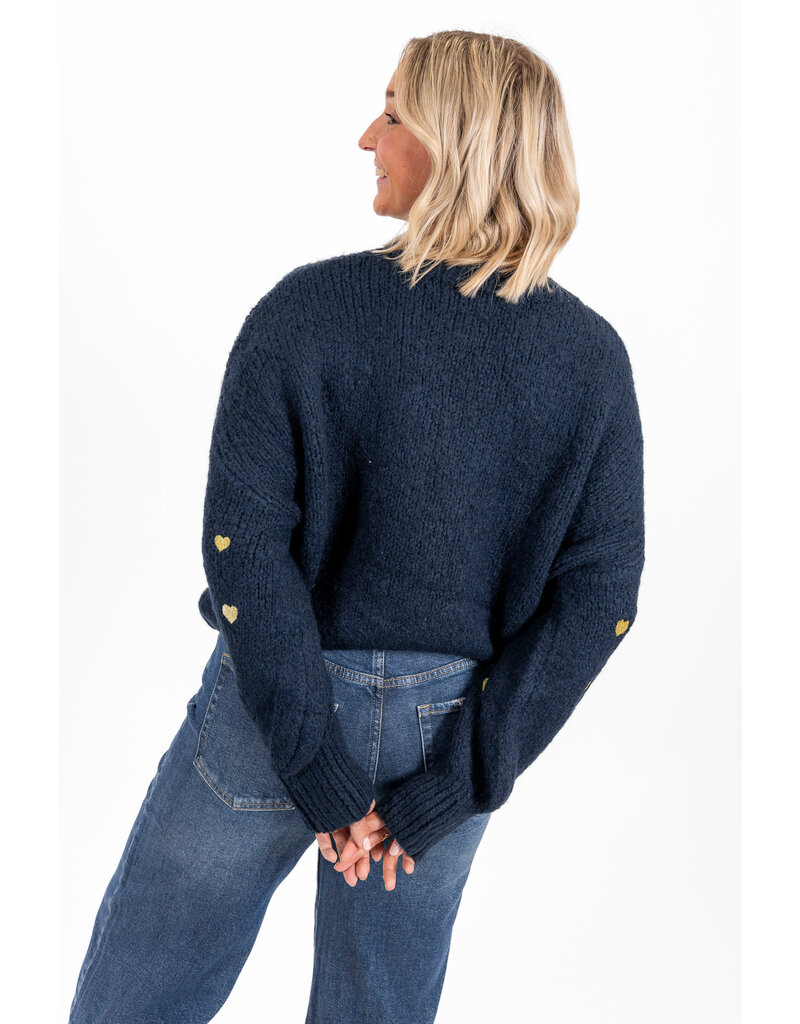 21Jewelz - The Label 21Jewelz | Trui Sterre - Navy/Goud