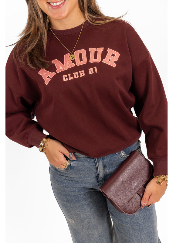 21Jewelz - The Label 21Jewelz | Sweater amour club 21 - bordeaux/roze