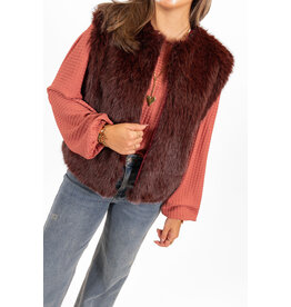 21Jewelz - The Label 21Jewelz | Fluffy Gilet - bordeaux