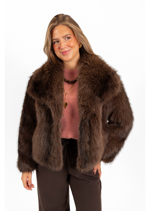 21Jewelz Cozy jas - choco bruin