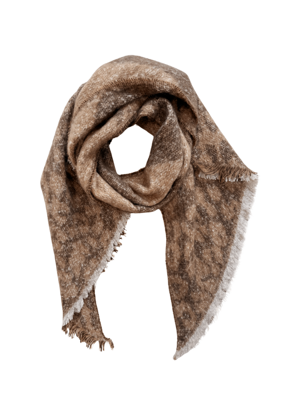 21Jewelz Wollige sjaal met gevlekte print - camel