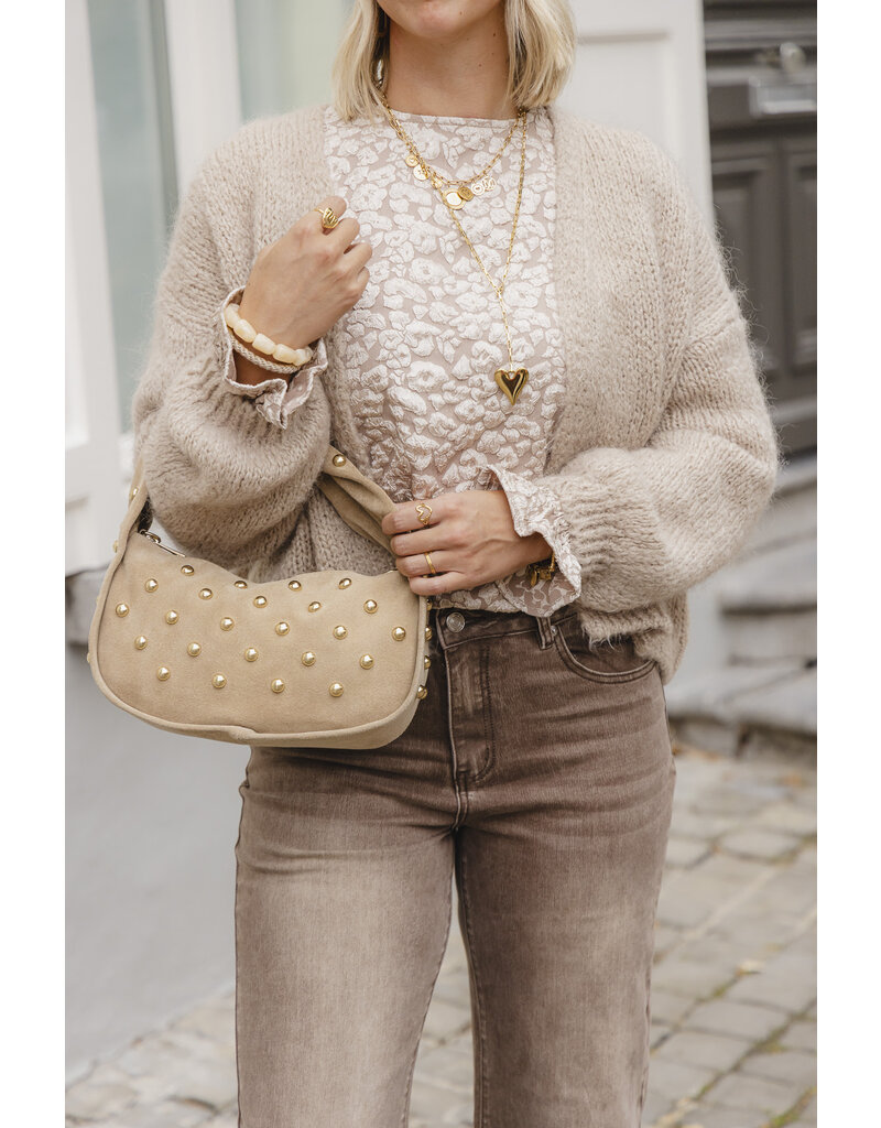 21Jewelz Gebreid vest - beige