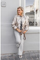 21Jewelz Wide leg jeans met gouden details - lichtgrijs