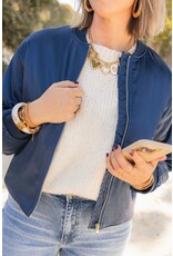 21Jewelz Knitted Spencer - ecru