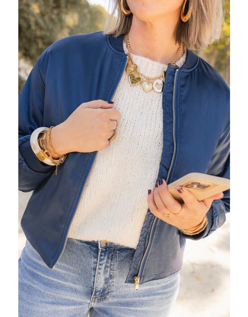 21Jewelz Knitted Spencer - ecru