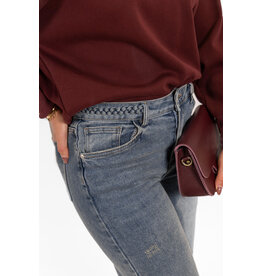 21Jewelz Jeans met vlecht - blauw
