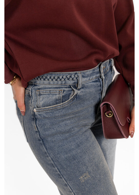 21Jewelz Jeans met vlecht - blauw