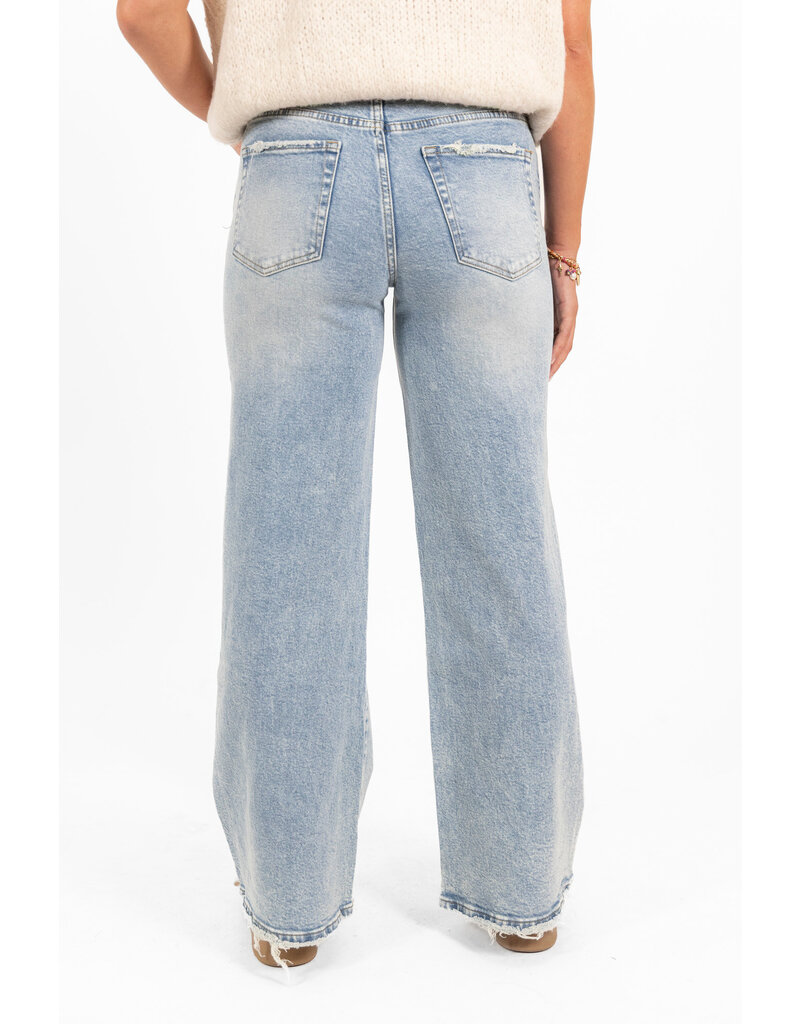 21Jewelz Washed straight leg jeans - lichtblauw
