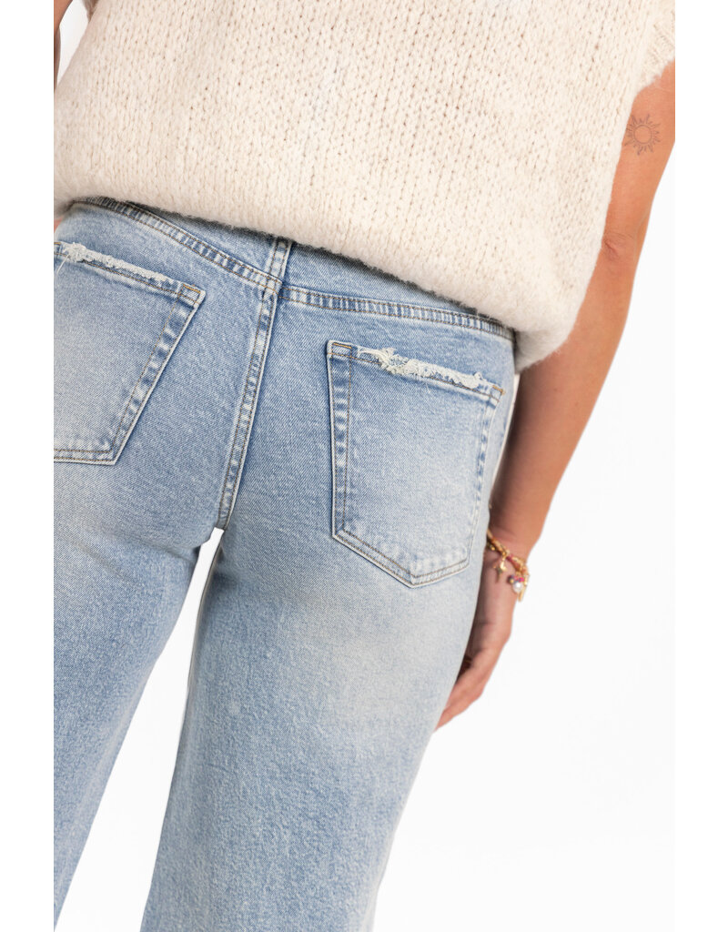 21Jewelz Washed straight leg jeans - lichtblauw