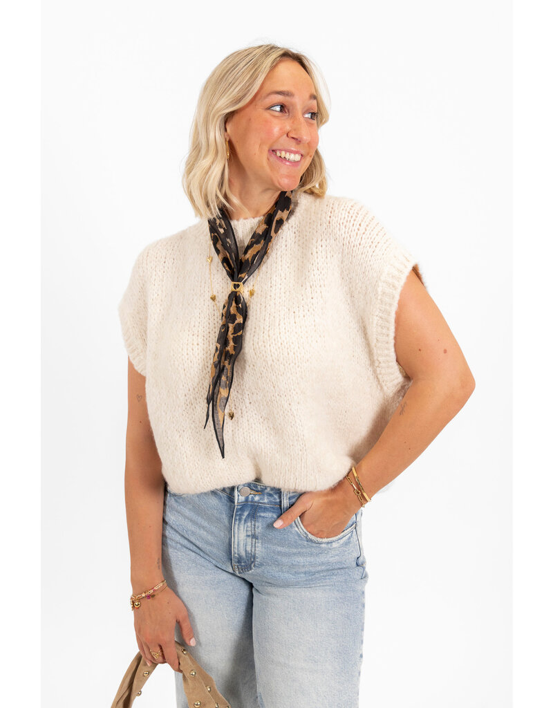 21Jewelz Knitted Spencer - ecru