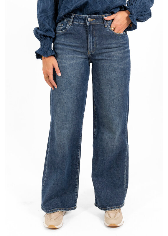 21Jewelz Donkere straight leg jeans - blauw