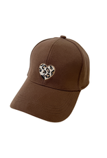 21Jewelz Pet met panterprint hartje - bruin