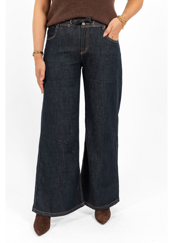 21Jewelz Denim jeans met koordje - donker blauw