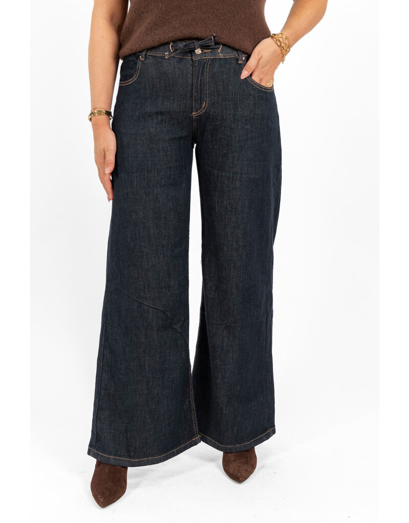 21Jewelz Denim jeans met koordje - donker blauw