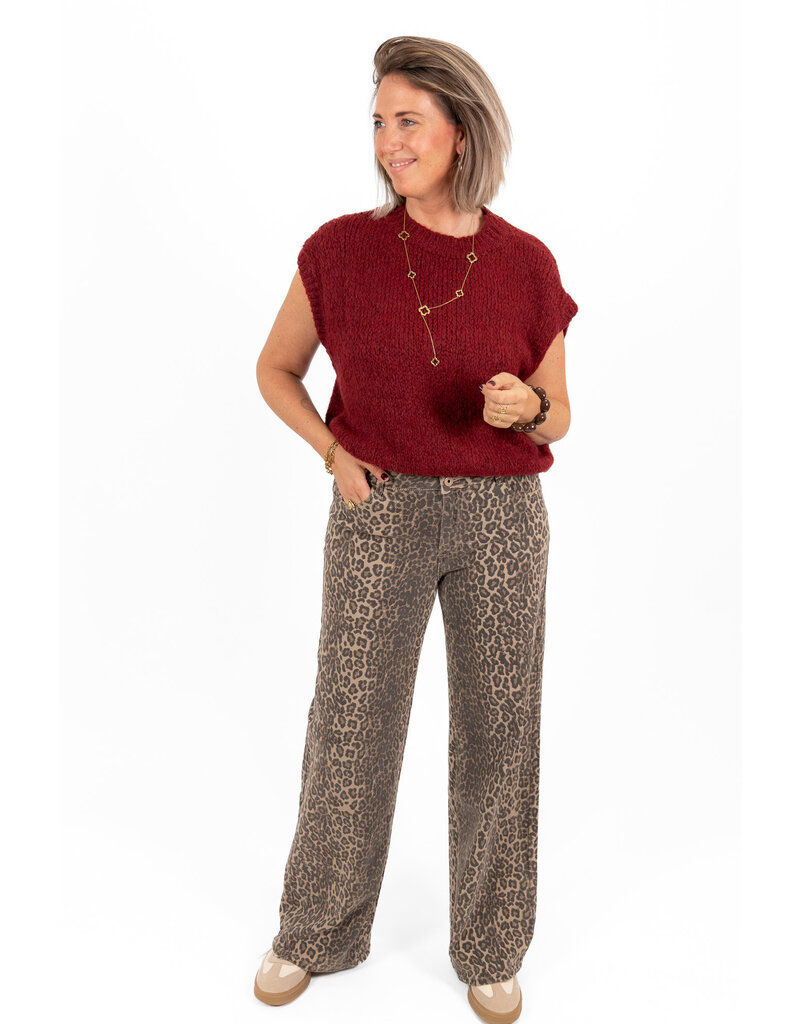 21Jewelz Knitted Spencer - bordeaux