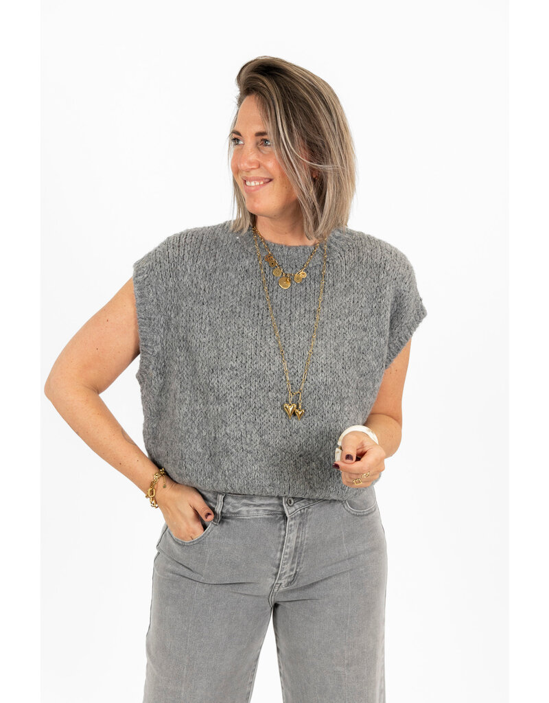 21Jewelz Knitted Spencer - grijs