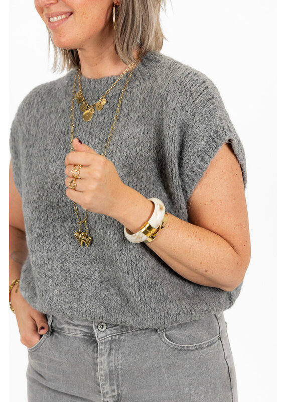 21Jewelz Knitted Spencer - grijs