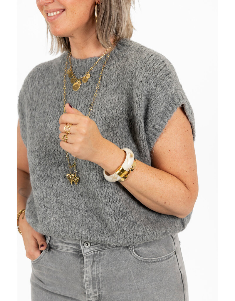 21Jewelz Knitted Spencer - grijs
