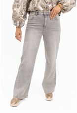 21Jewelz Wide leg jeans met gouden details - lichtgrijs