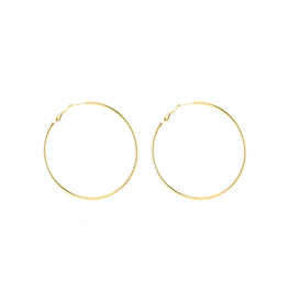 21Jewelz Grote dunne oorringen - goud