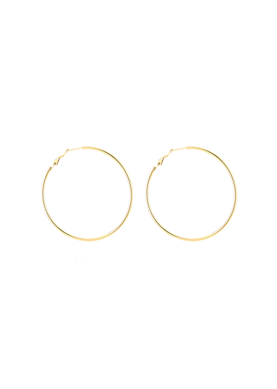 21Jewelz Grote dunne oorringen - goud