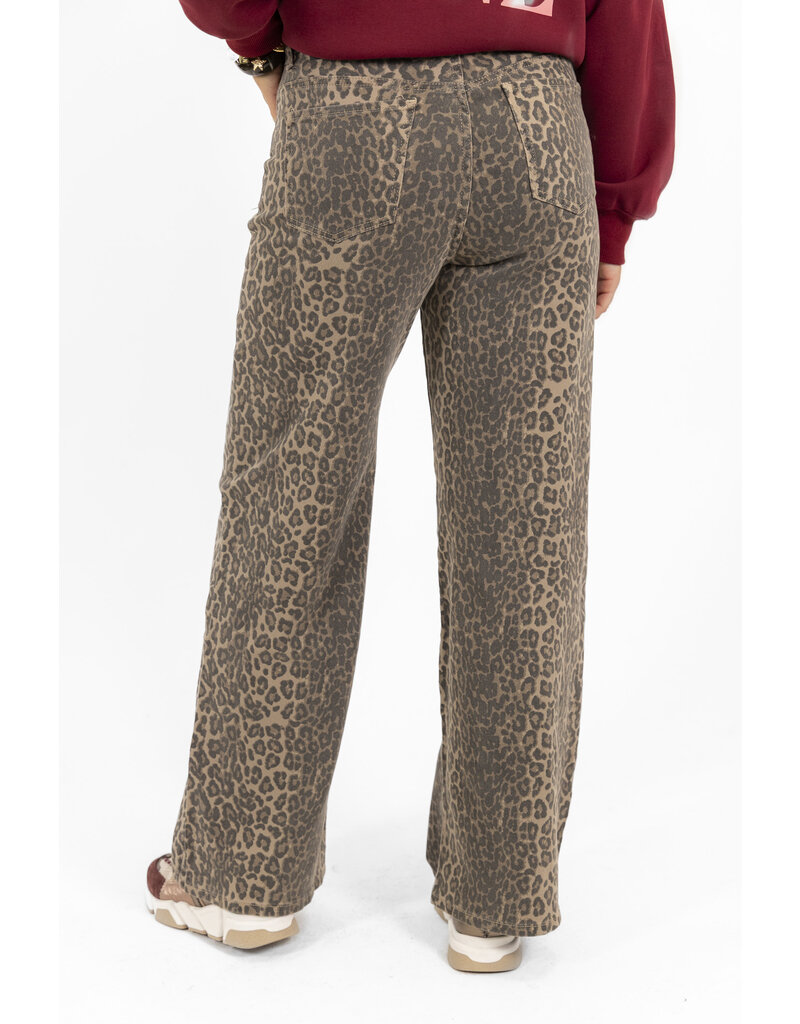 21Jewelz Basic stretch wide leg jeans - panterprint