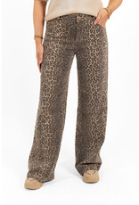 21Jewelz Extra long basic stretch wide leg jeans - panterprint