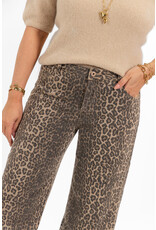 21Jewelz Extra long basic stretch wide leg jeans - panterprint