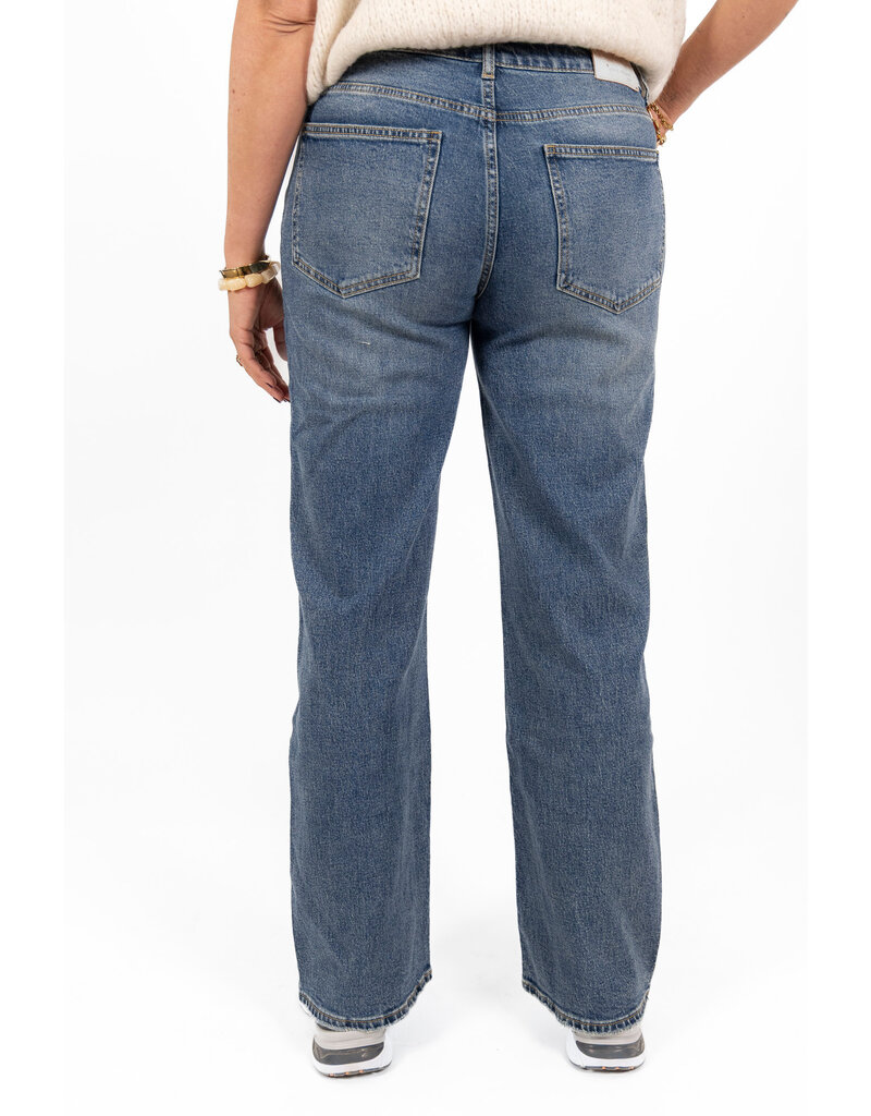 21Jewelz Mid waist jeans - donkerblauw