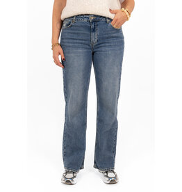 21Jewelz Mid waist jeans - donkerblauw