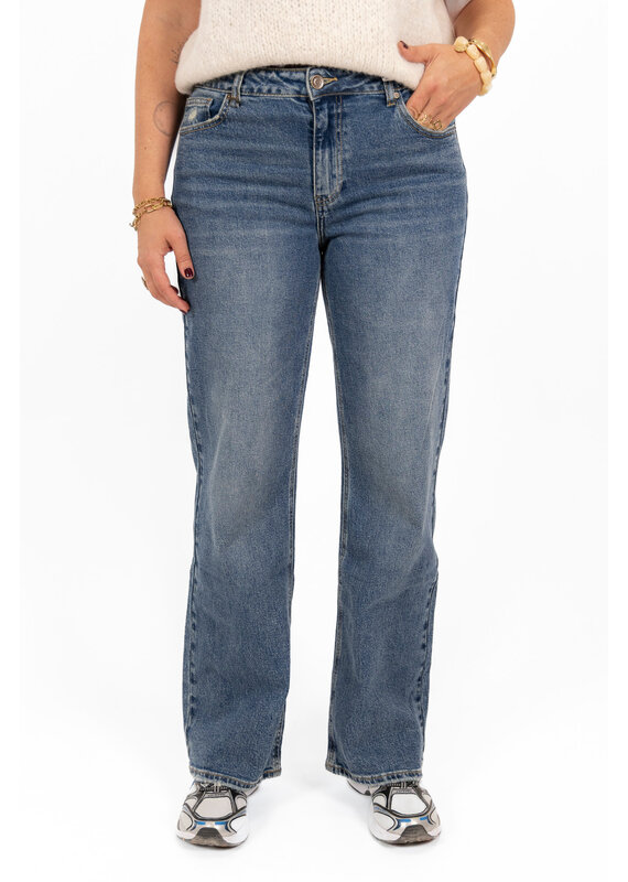 21Jewelz Mid waist jeans - donkerblauw
