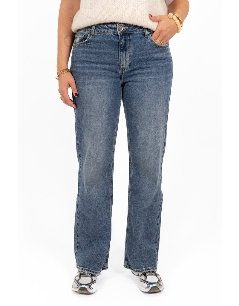 21Jewelz Mid waist jeans - donkerblauw