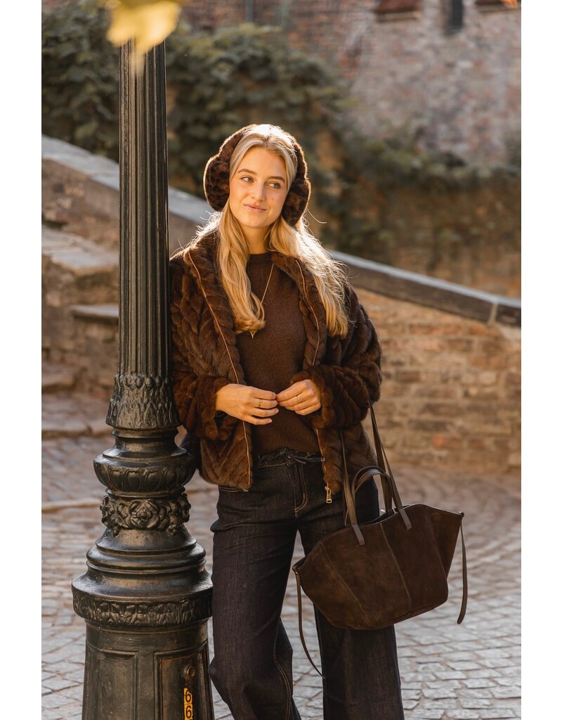 21Jewelz Fluffy oorwarmers - panterprint