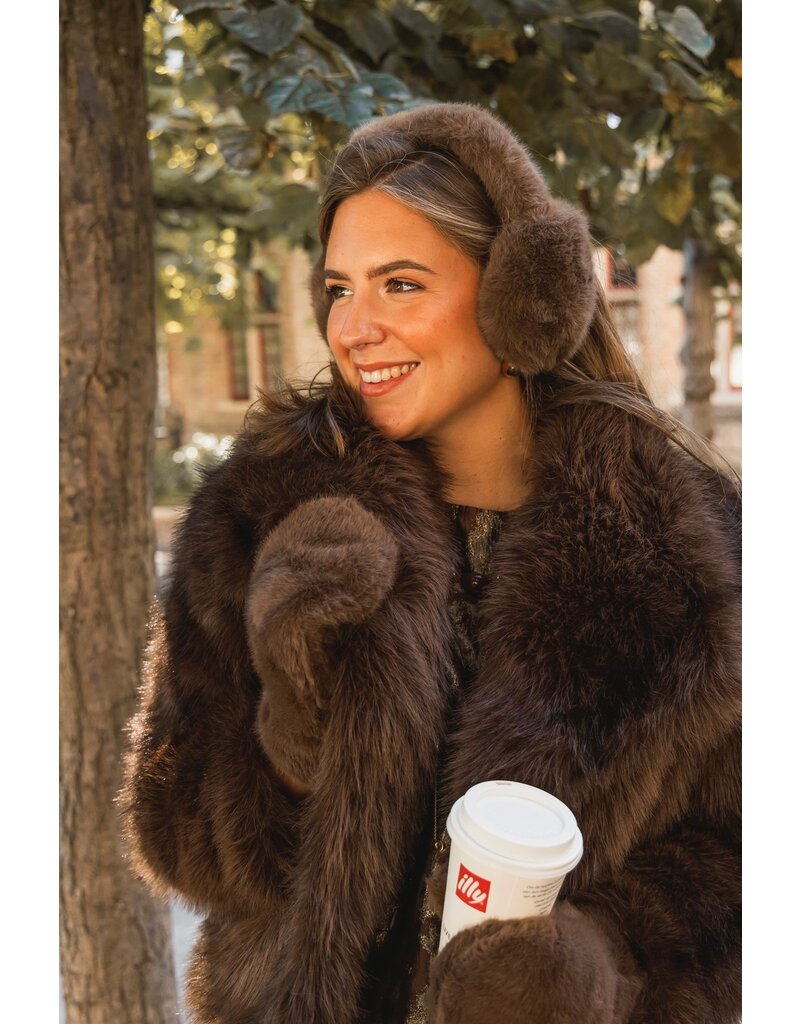 21Jewelz Fluffy wanten - bruin