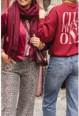 21Jewelz Effen handtas met gouden sluiting - Bordeaux