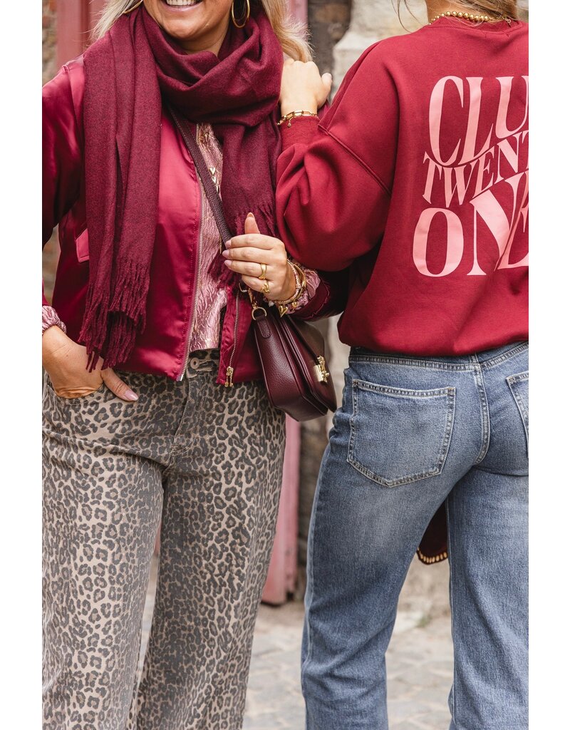 21Jewelz Effen handtas met gouden sluiting - Bordeaux