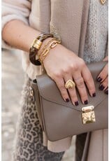 21Jewelz Effen tas met gouden sluiting - Taupe